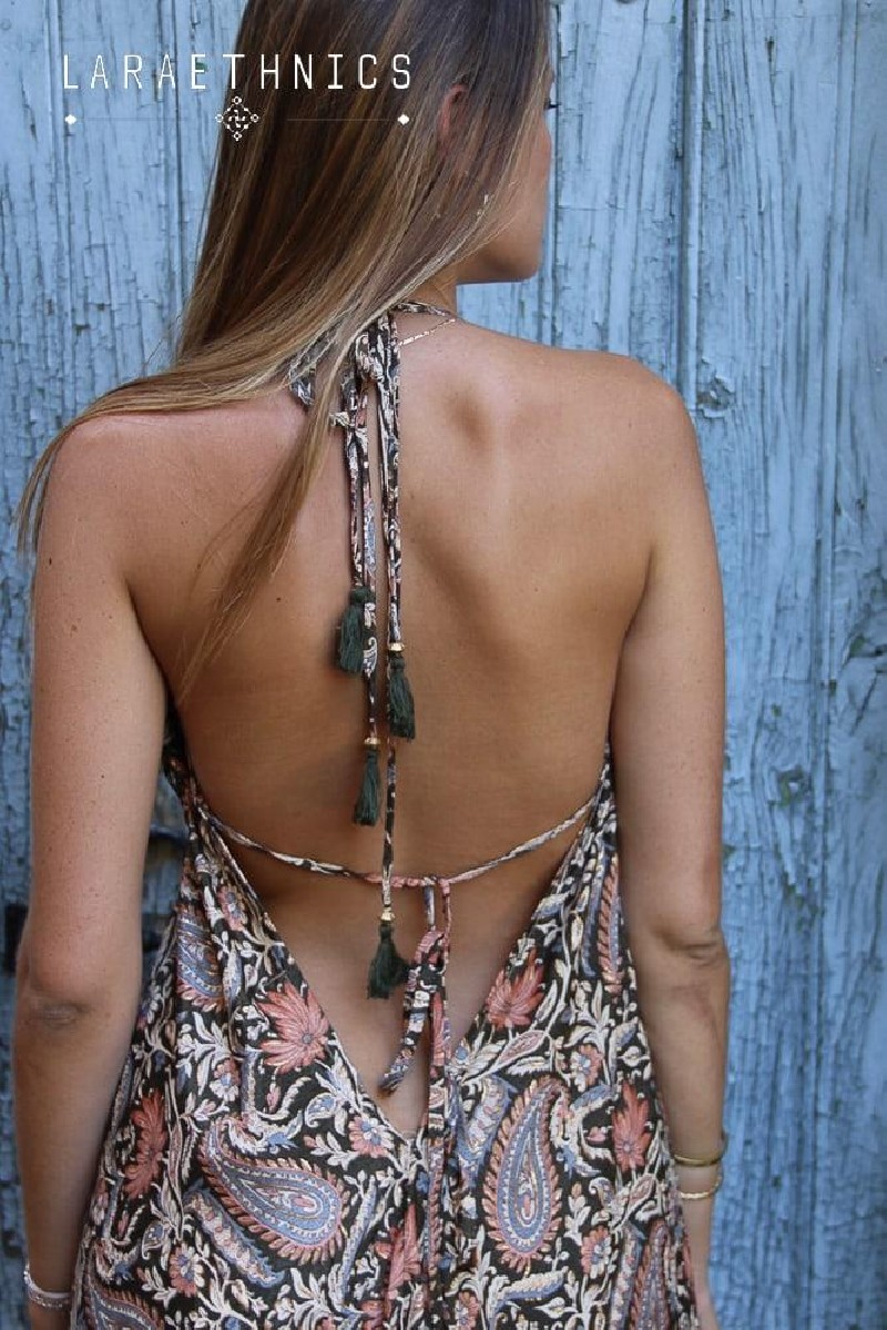 OPEN BACK LONG DRESS - PETAL OPEN BACK LONG DRESS - PETAL