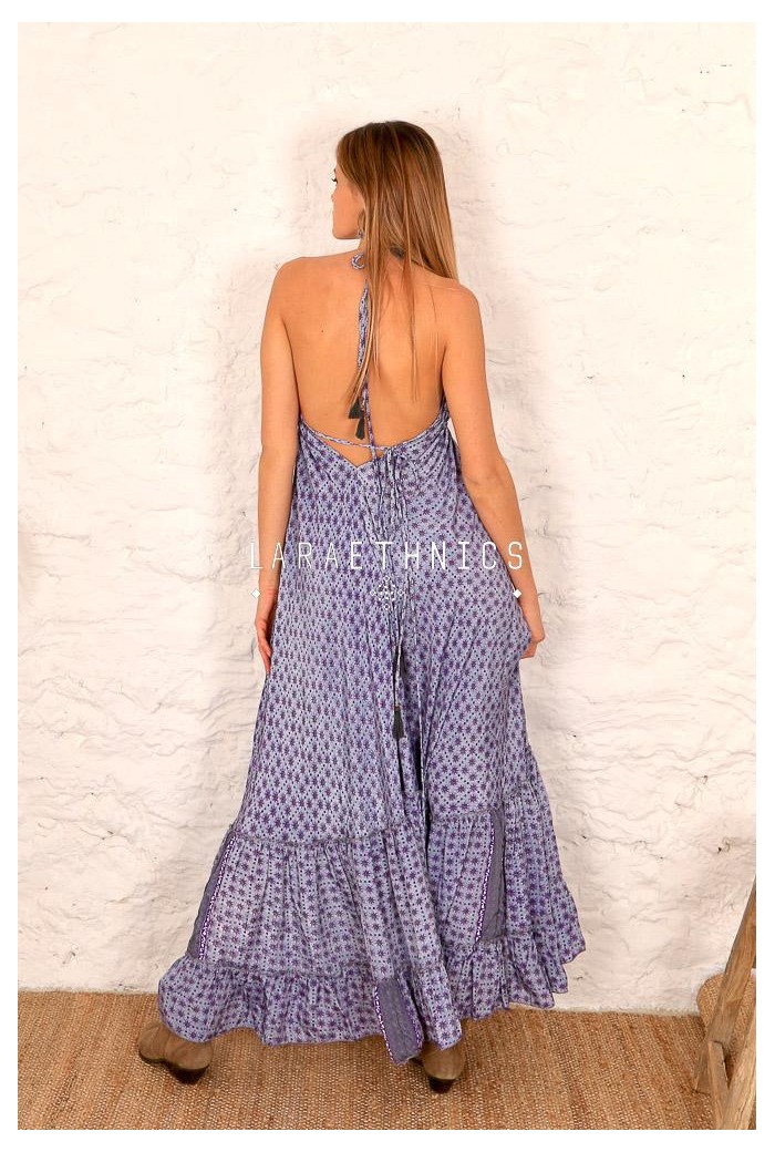 OPEN BACK LONG DRESS - PETAL