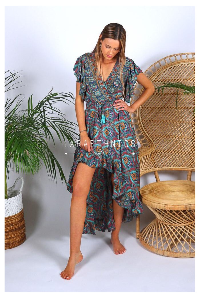 LONG WRAP DRESS - CHLOE