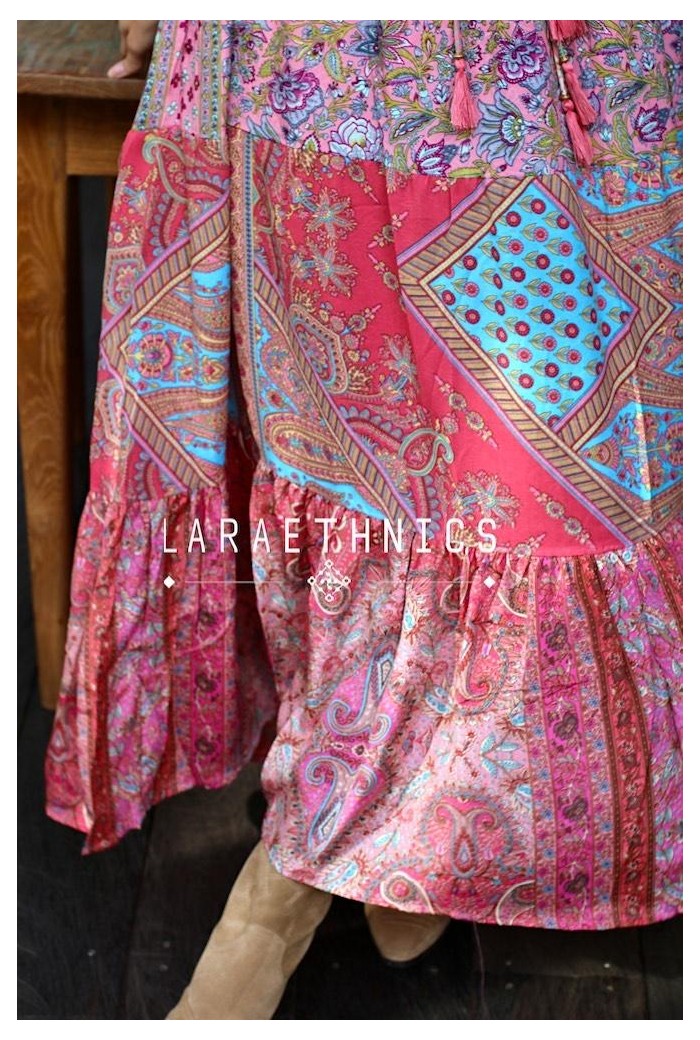 LONG PATCHWORK DRESS - DIANA - PARIS