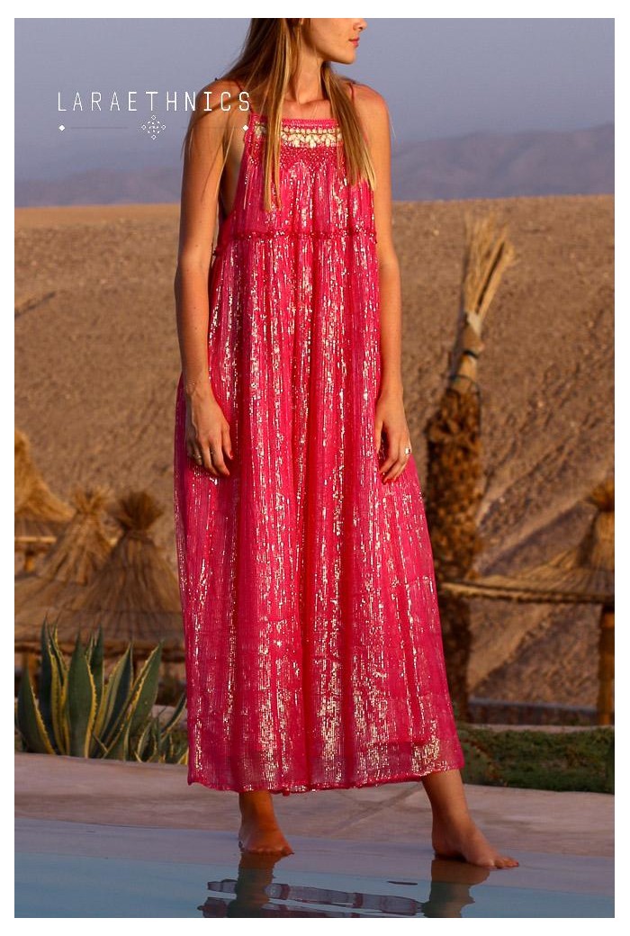 LONG DRESS TO TIE ON THE SHOULDERS 