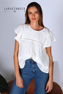TANK TOP WITH RUFFLES - SERENITY