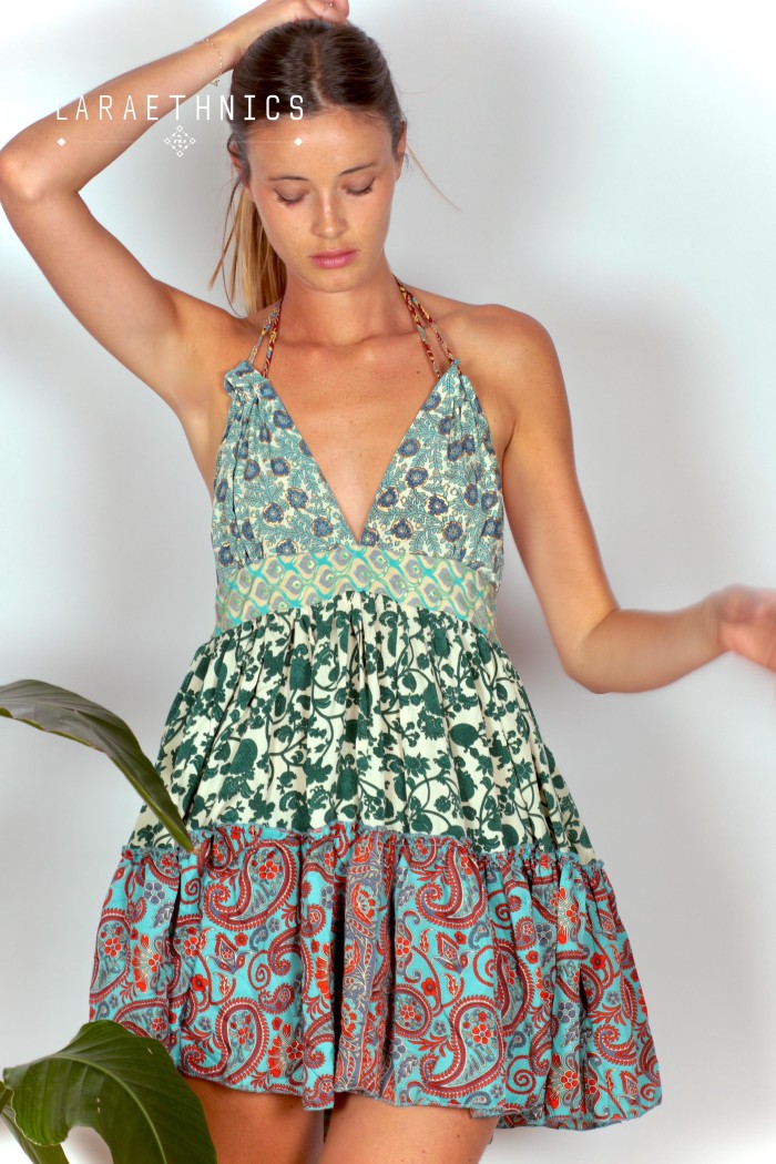 VESTIDO PATCHWORK - CENOTE BORA