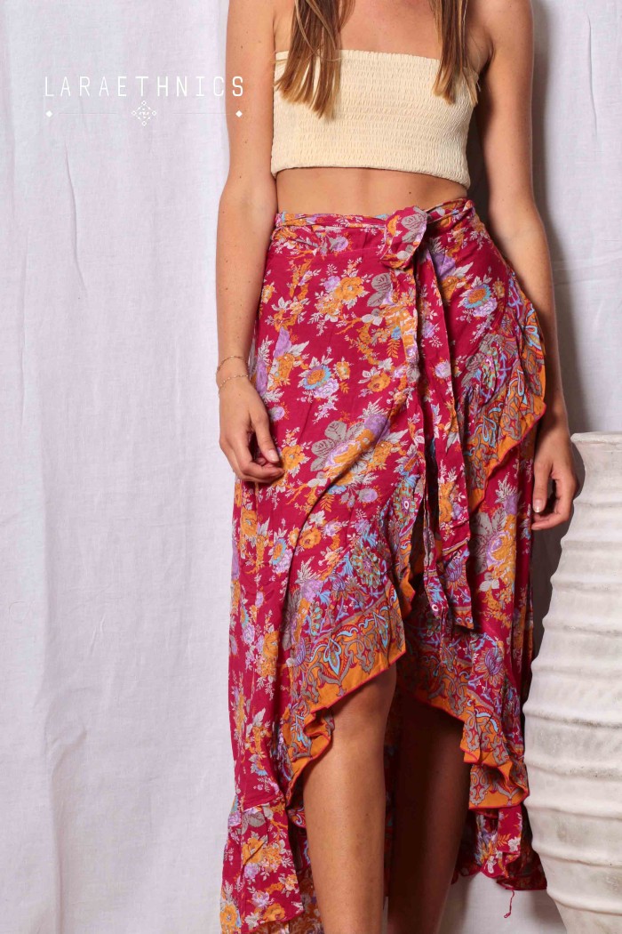 LONG WRAP SKIRT - SHARAH