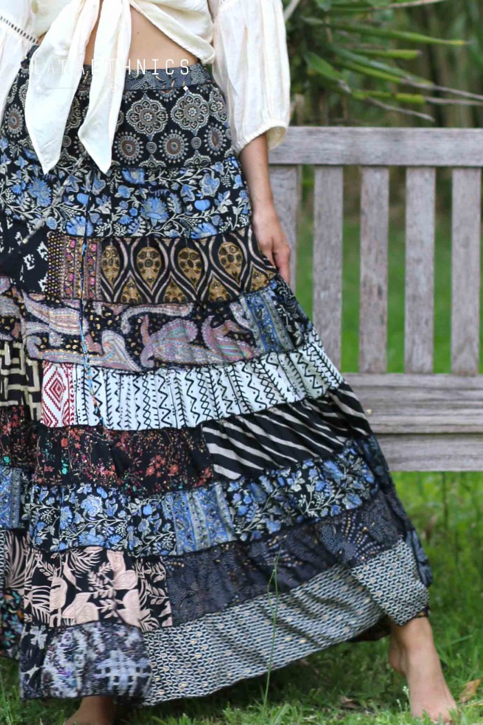 PATCHWORK SKIRT - GLAMOUR TOKYO