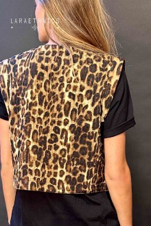 GILET LEOPARD - ESTRELLA