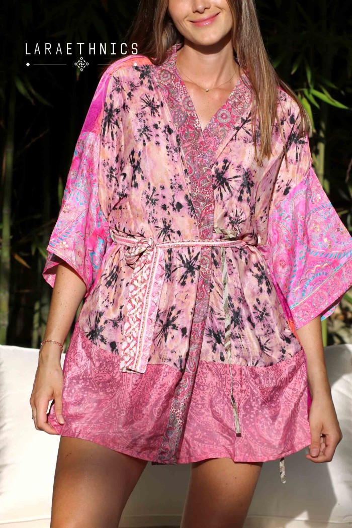 SHORT KIMONO - OCTAVIA POURPRE