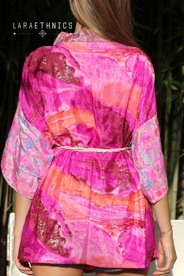 SHORT KIMONO - OCTAVIA POURPRE