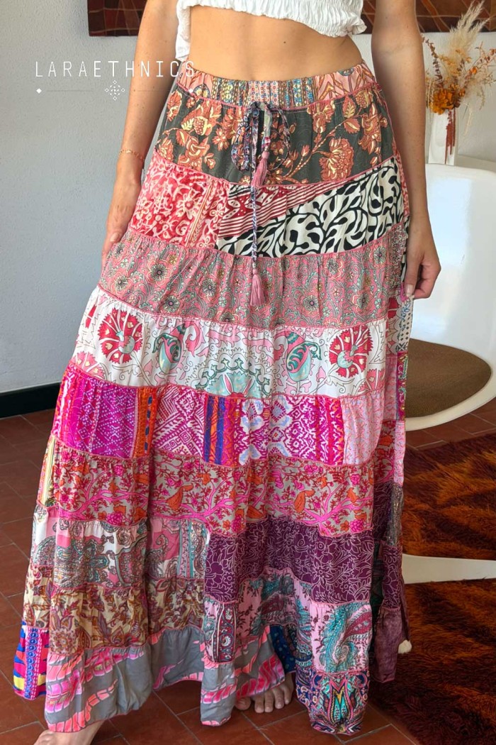 JUPE PATCHWORK - GLAMOUR PINK