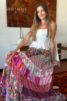 JUPE PATCHWORK - GLAMOUR PINK