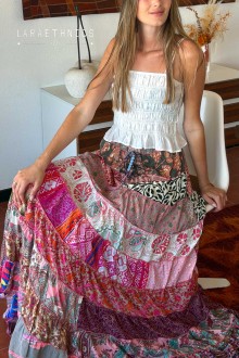 JUPE PATCHWORK - GLAMOUR PINK