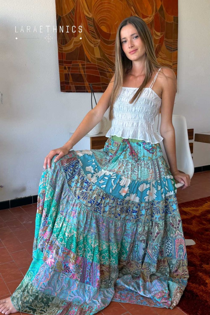 FALDA DE PATCHWORK - GLAMOUR SEA