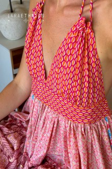 PATCHWORK DRESS - CENOTE BLUSH