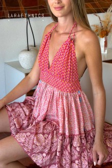 VESTIDO DE PATCHWORK - CENOTE BLUSH