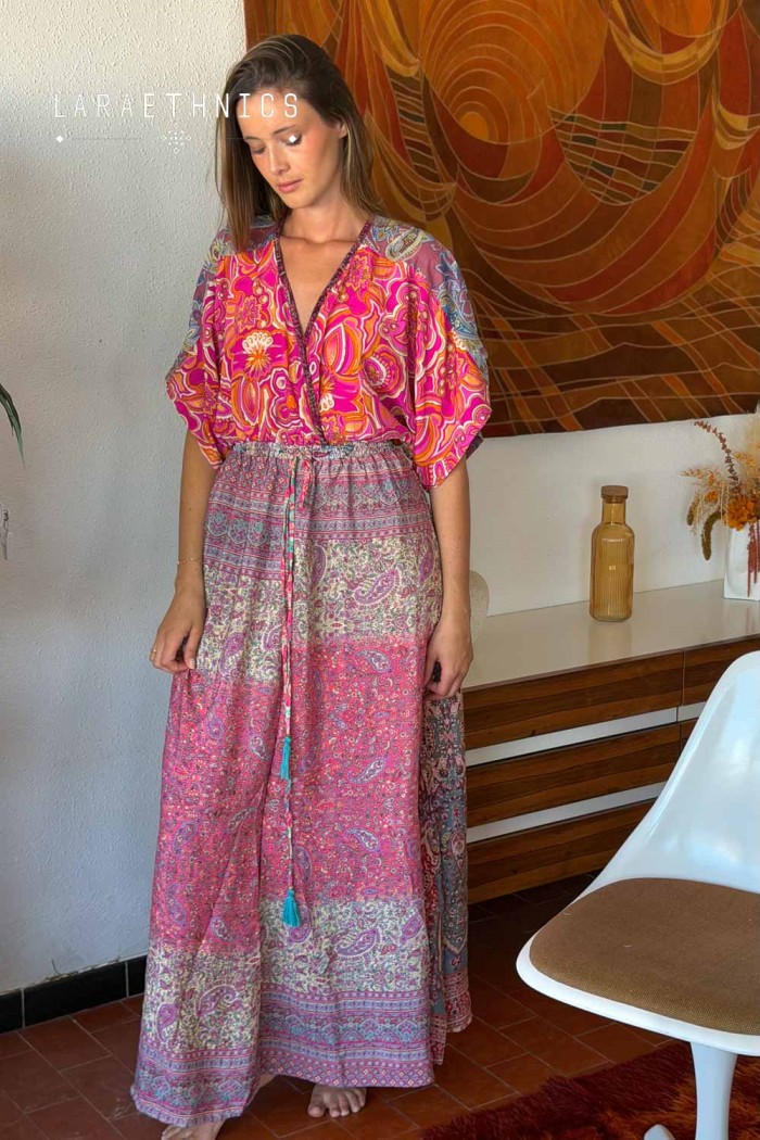 VESTIDO DE PATCHWORK - SORELLA JASPE
