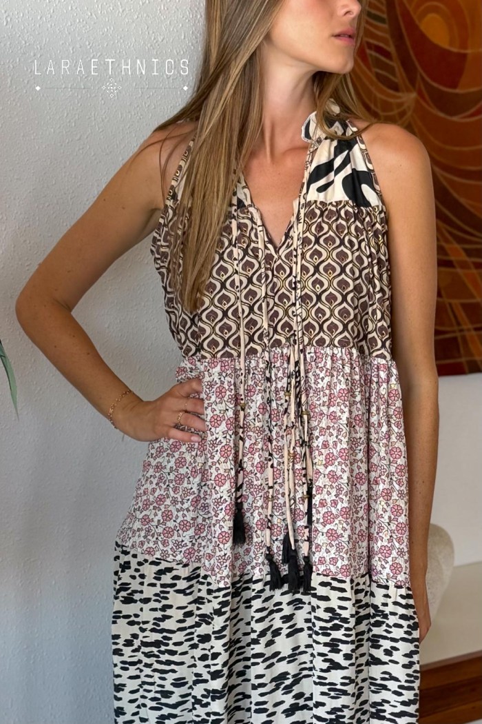 PATCHWORK DRESS - DIANA SOLAIRE