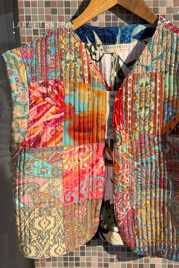 PATCHWORK VEST - ESTRELLA CORAIL