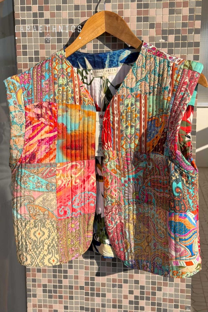 PATCHWORK VEST - ESTRELLA CORAIL