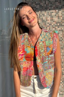 PATCHWORK VEST - ESTRELLA CORAIL