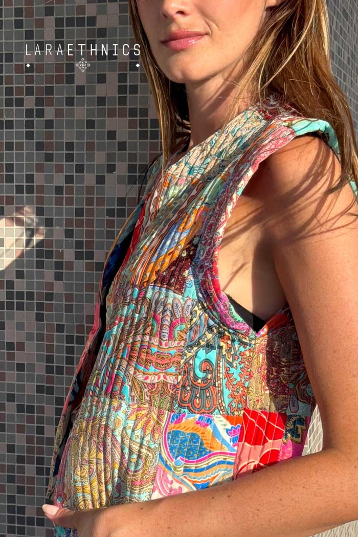 PATCHWORK VEST - ESTRELLA CORAIL