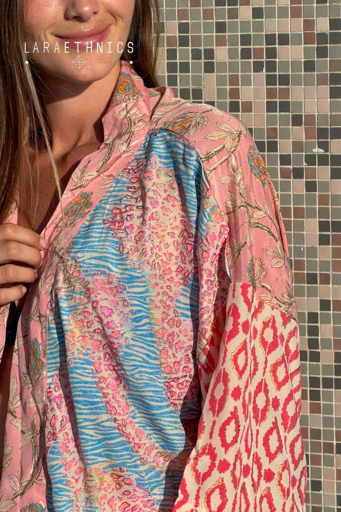 KIMONO DE PATCHWORK - OCTAVIA RUBIS