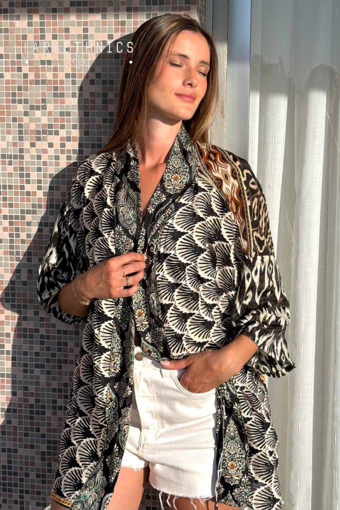 KIMONO DE PATCHWORK - OCTAVIA JUNGLE