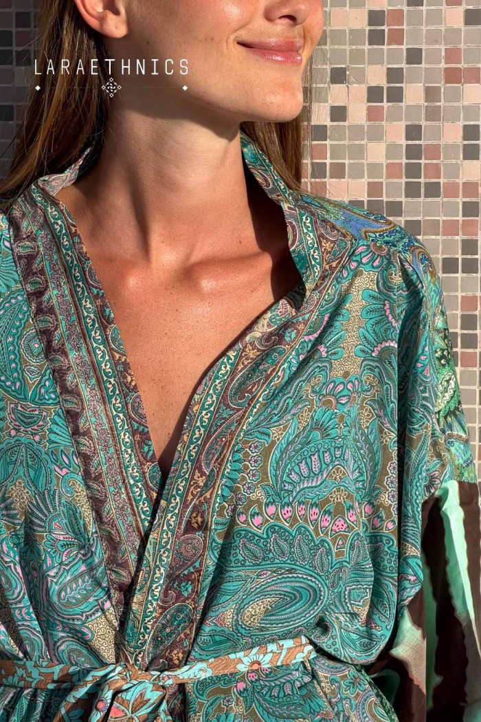 KIMONO DE PATCHWORK - OCTAVIA BORA