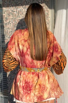 KIMONO DE PATCHWORK - OCTAVIA BLUSH