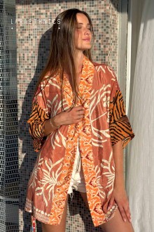KIMONO DE PATCHWORK - OCTAVIA BLUSH