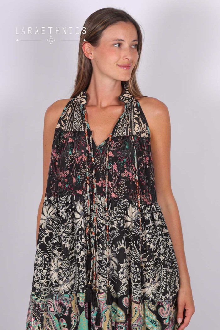 PATCHWORK DRESS - DIANA NATURE