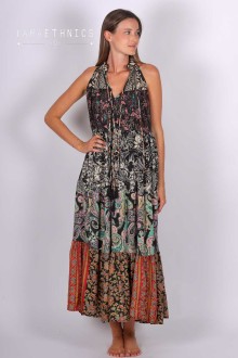 VESTIDO DE PATCHWORK - DIANA NATURE
