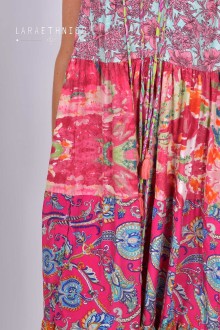 PATCHWORK DRESS - DIANA AQUARELLE