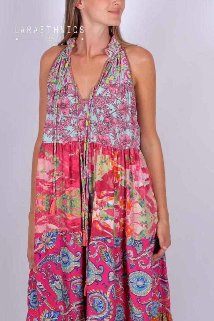 PATCHWORK DRESS - DIANA AQUARELLE