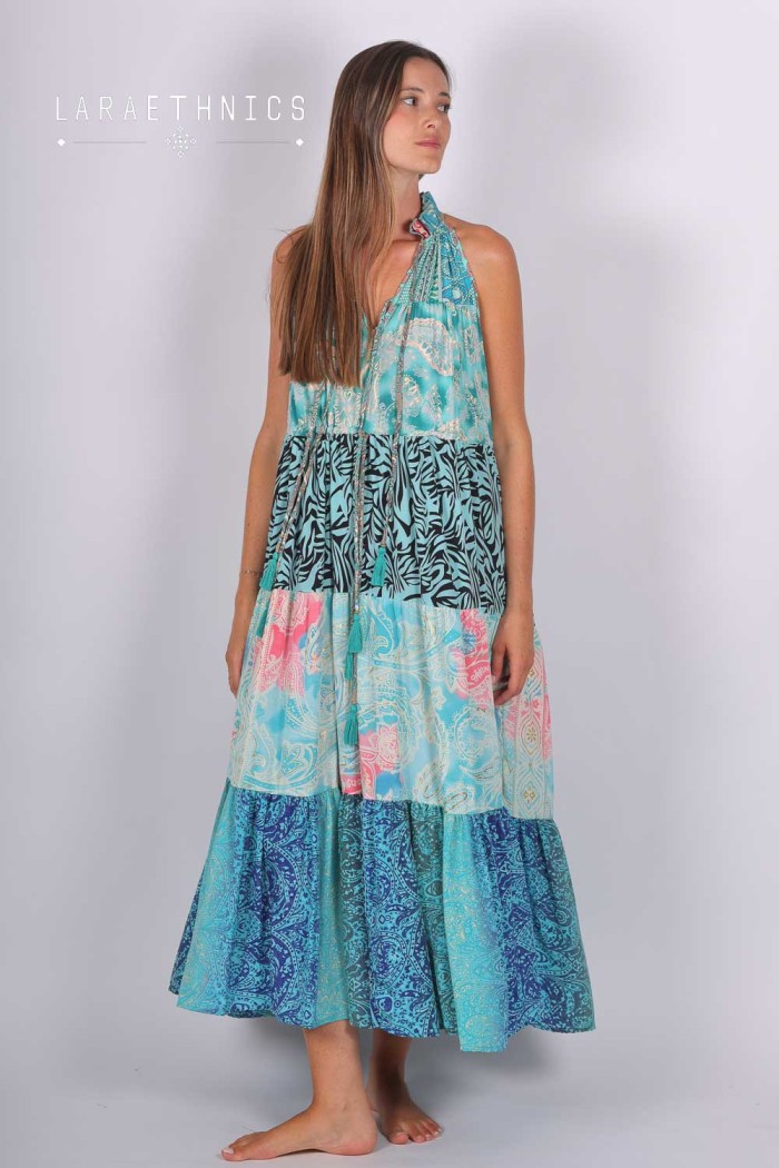 VESTIDO DE PATCHWORK - DIANA SAPHIR