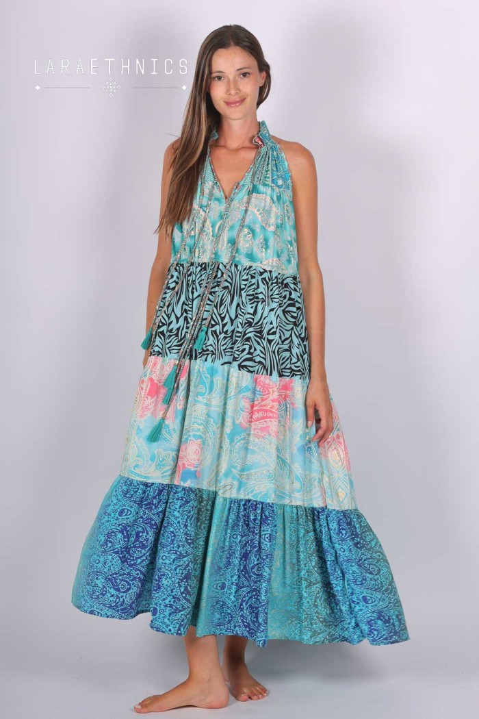 VESTIDO DE PATCHWORK - DIANA SAPHIR